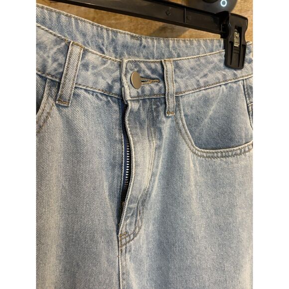 SHEIN HIGH RISE WIDE LEG TALL EVERYDAY CASUAL LIGHT WASH JEANS SIZE XS TALL NWOT - Picture 3 of 3